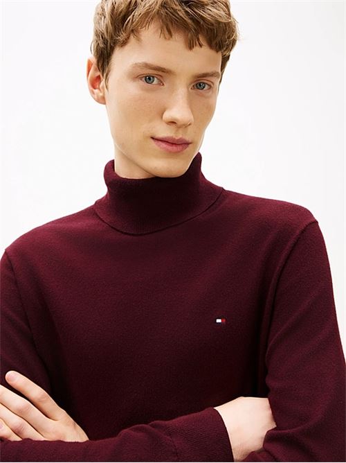 pima org ctn cashmere roll neck TOMMY HILFIGER | MW0MW28048XIH